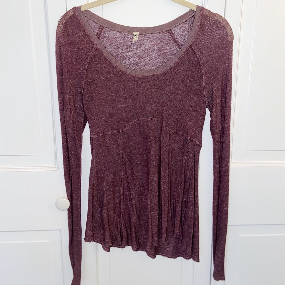 Purple Free People Long Sleeve